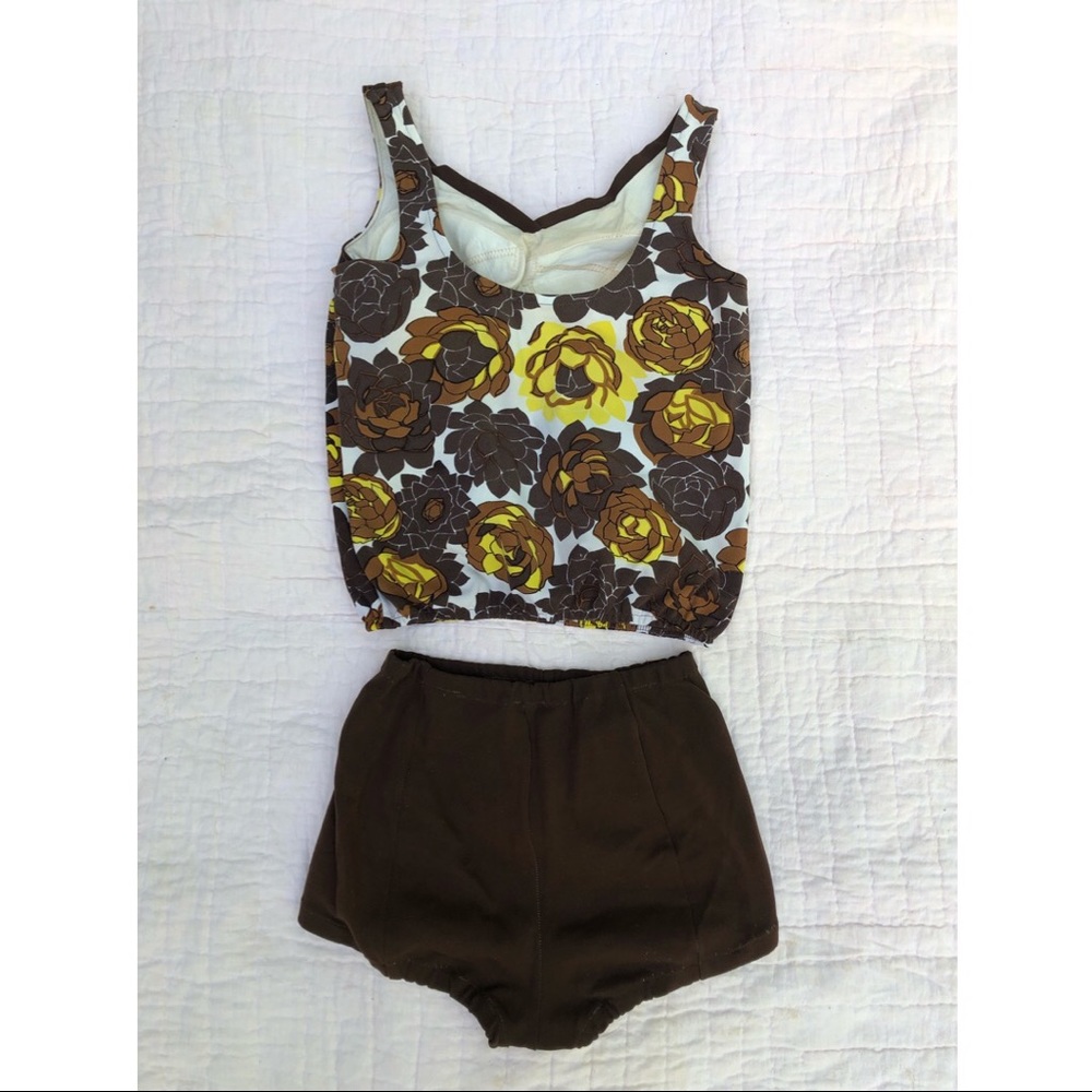 1960s Two Piece Bathing Suit - Picture 4 of 7